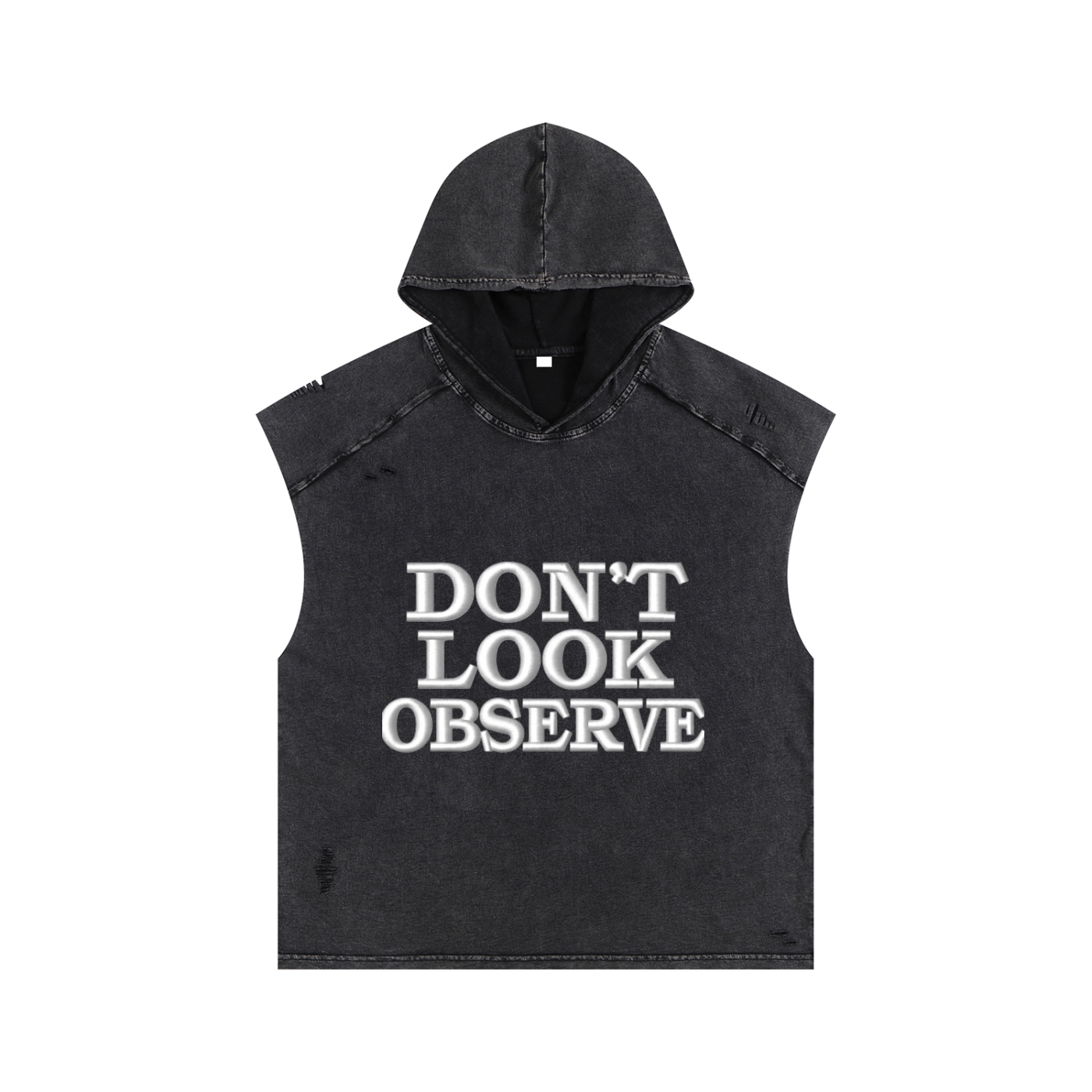 Snow Washed Boxy Hooded Tank Top