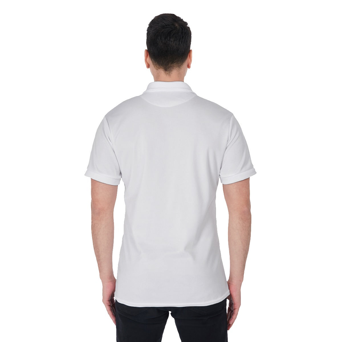 TODDFRE$H Men's Polo Shirt WHITE ON WHITE