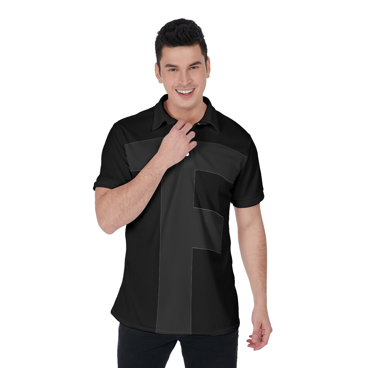 TODDFRE$H Men's Polo Shirt BLACK