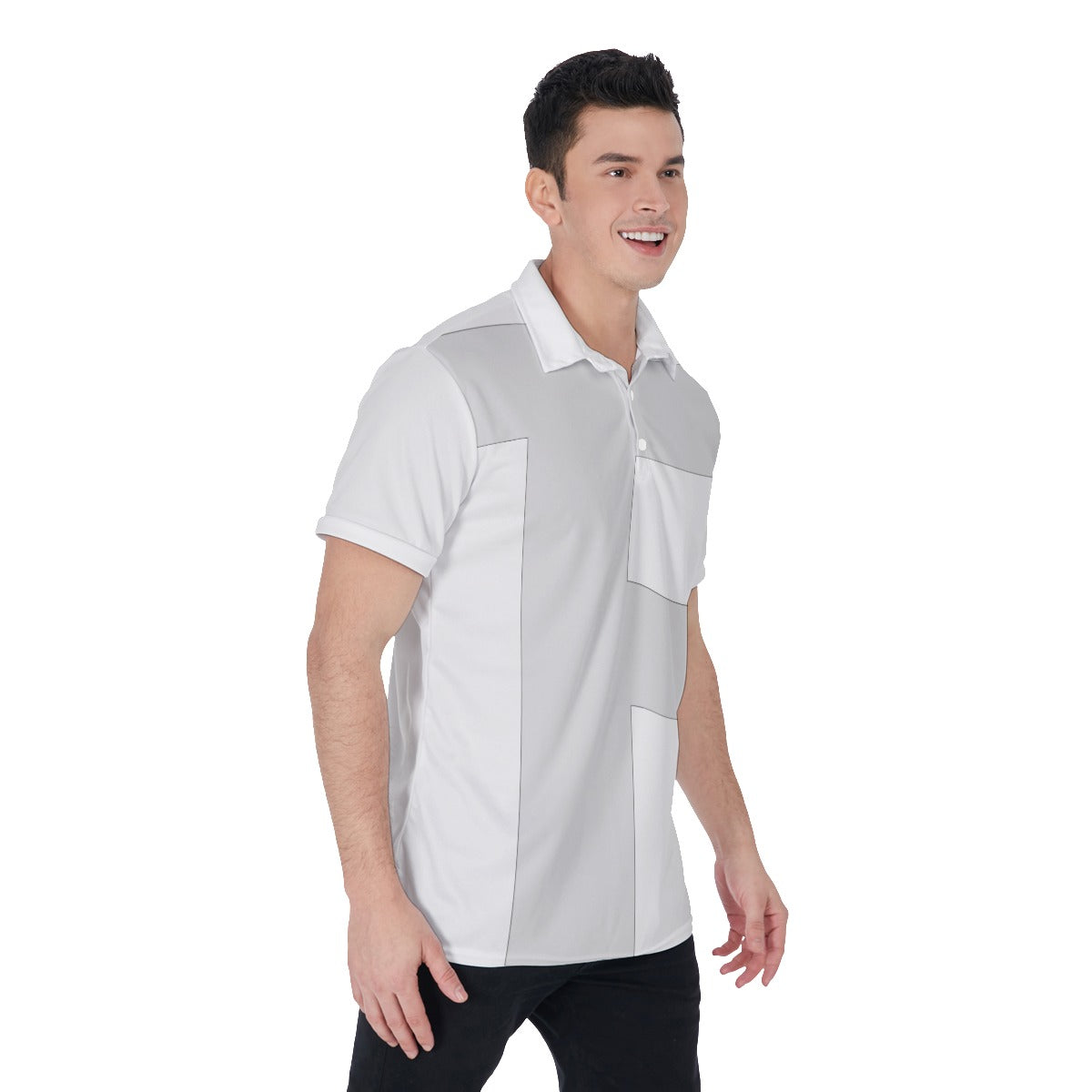 TODDFRE$H Men's Polo Shirt WHITE ON WHITE