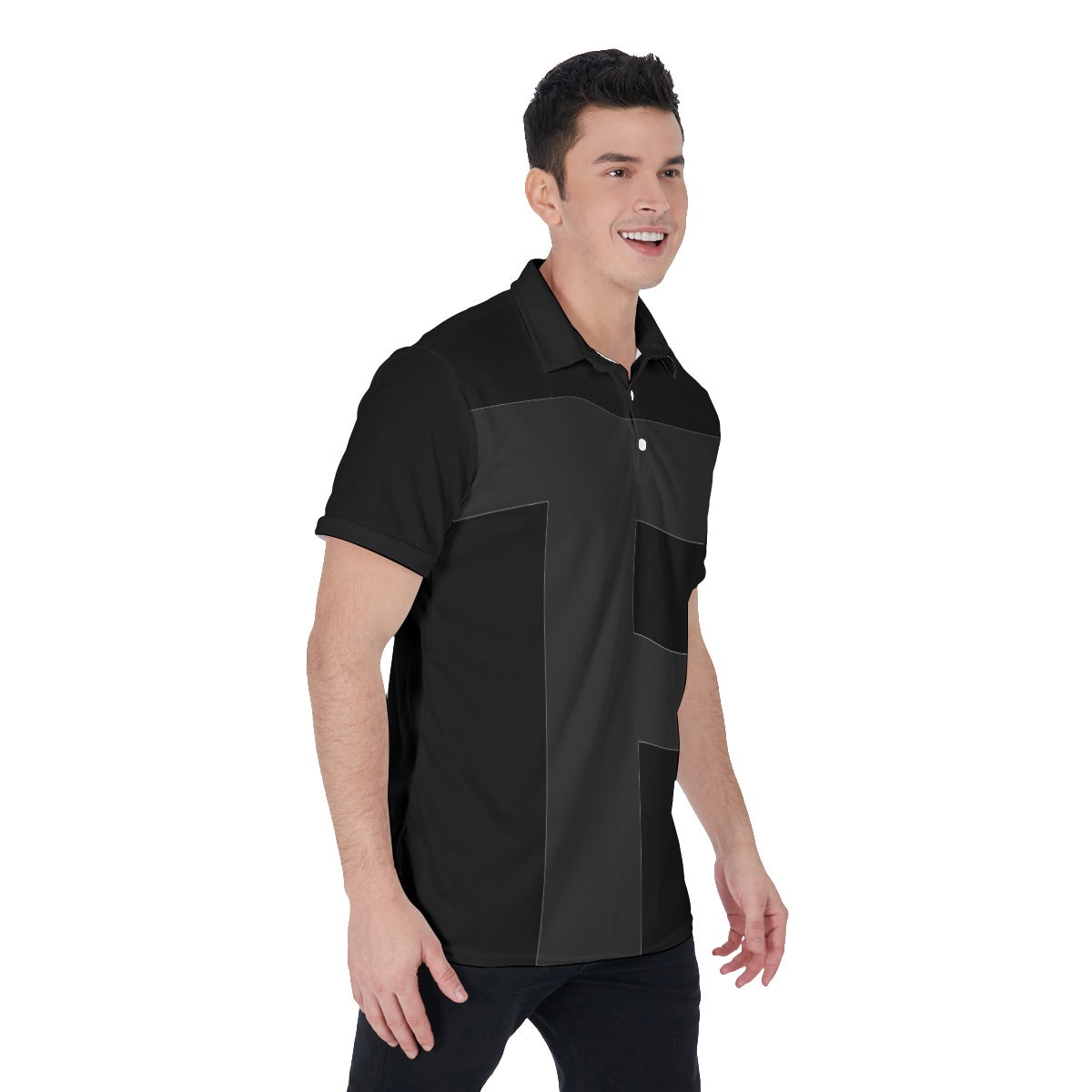 TODDFRE$H Men's Polo Shirt BLACK