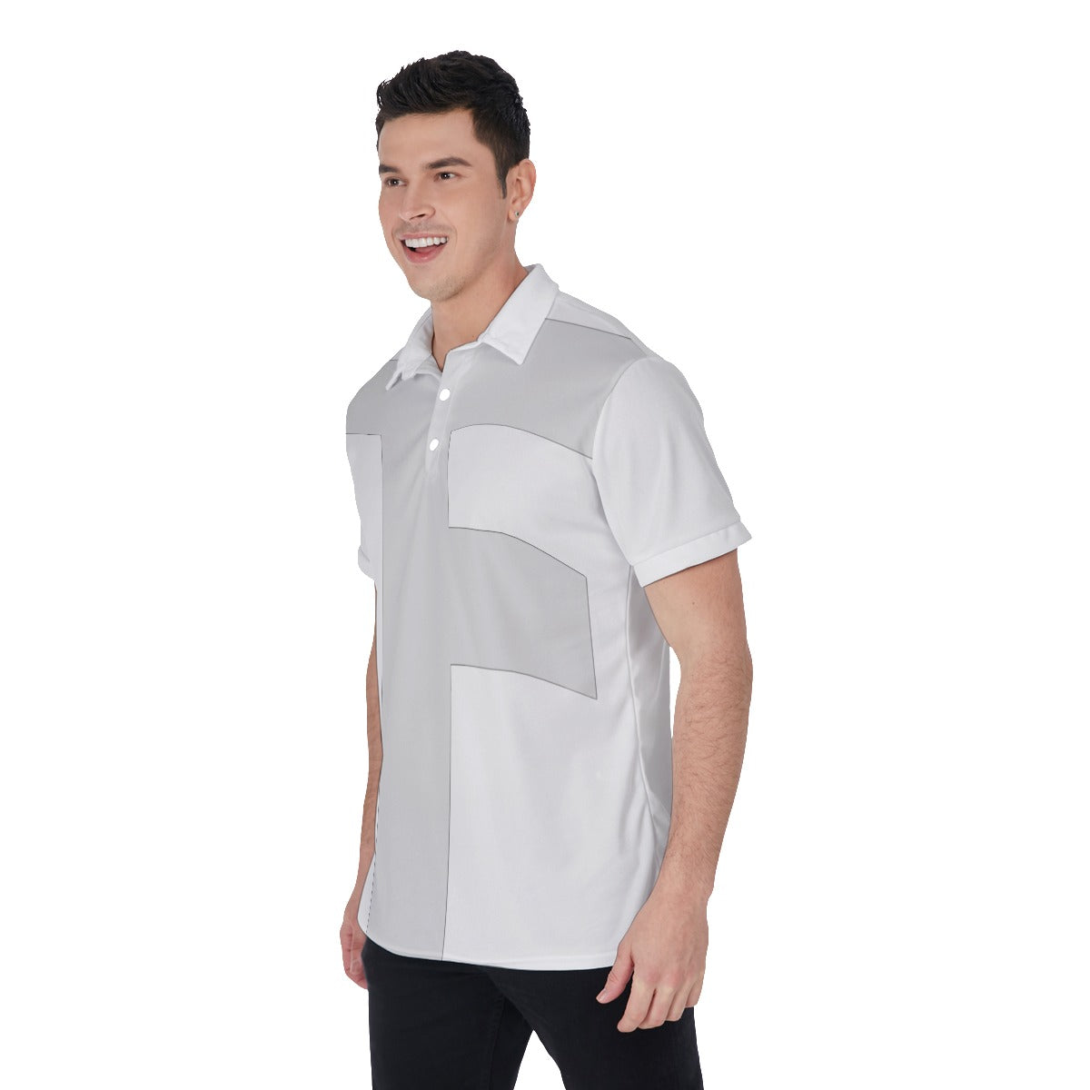 TODDFRE$H Men's Polo Shirt WHITE ON WHITE